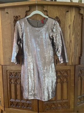 5/48 Rose Gold Sequin Cocktail Dress
